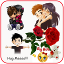 Hug Me Love Stickers & valentineday emoji