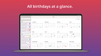 Birthday calendar reminder screenshot 2