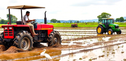 Tractor Trolley Farming Drive