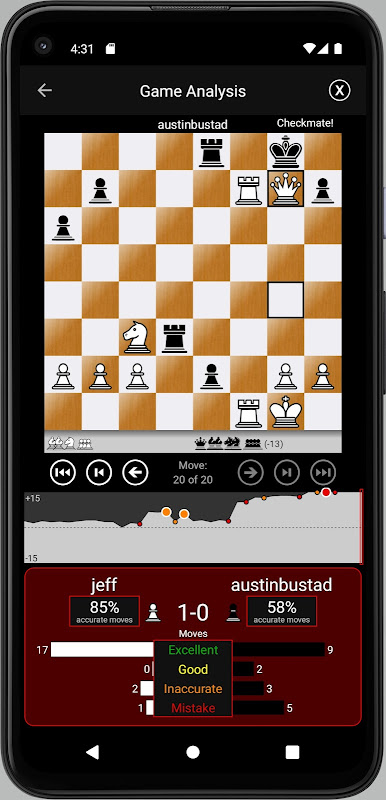 Jogue xadrez por correspondência a partir do seu smartphone