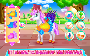 Cute Unicorn Caring and Dressup screenshot 3