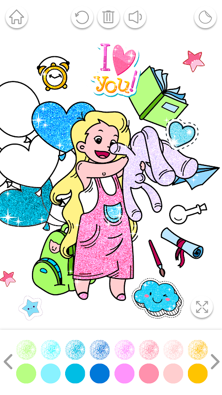 Download do APK de Glitter Jogo de Pintar Menina para Android