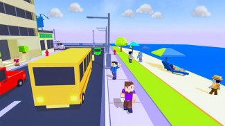Coach Bus Driver Blocky Game Public Transport Sim screenshot 1