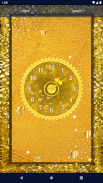 Gold Glitter Clock Wallpaper screenshot 3