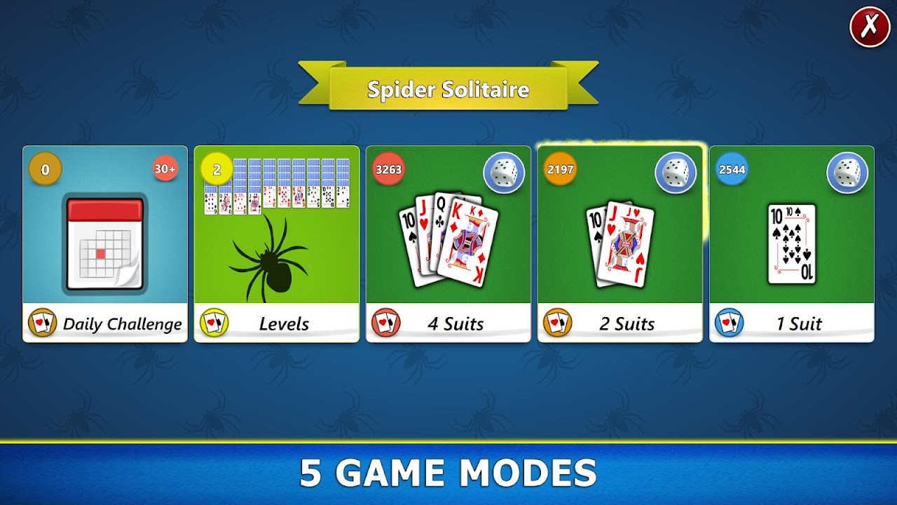 Paciência Spider Super Clássica versão móvel andróide iOS apk