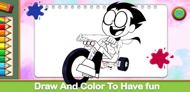 Teen Titans Coloring book screenshot 2