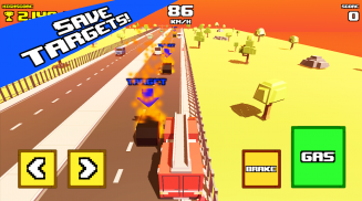 Crazy Road: Firefighter screenshot 0