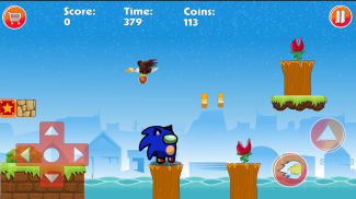 bleu hedgehog Runner Dash screenshot 2