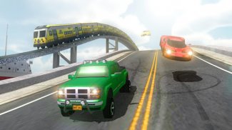 Tren Vs Araba Yarışı 2 Oyuncu screenshot 5