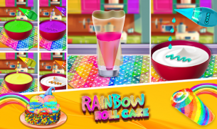 Rainbow Swiss Roll 케이크 메이커! 새로운 요리 게임 screenshot 6