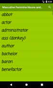 Masculine Feminine Nouns Quiz screenshot 2