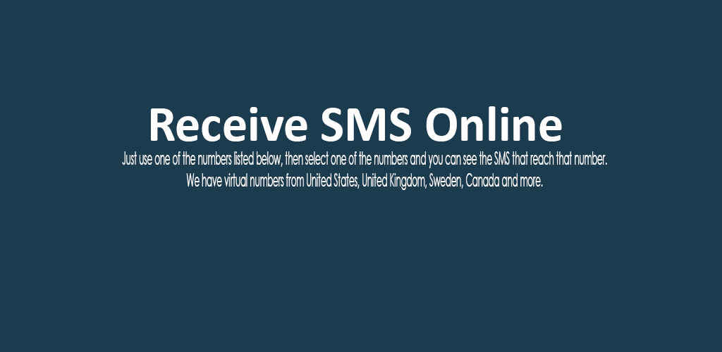 Receive sms. Receive SMS online.