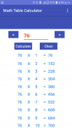 Math Table Calculator screenshot 0