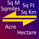 Sqm, Sqkm, Acre, Hectare, Sq m Icon