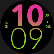 Green Pink Large Watch Face screenshot 2