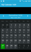 Hijri Calendar 1439 2018 screenshot 1