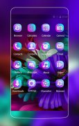 Ungu Mekar: Bunga peluncur untuk tema Samsung S6 screenshot 1