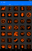 Flat Black and Orange Icon Pack v4.0 Free screenshot 13