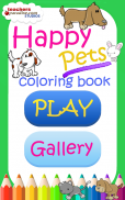 Dogs, Cats & Happy Pets Coloring Book Game screenshot 9