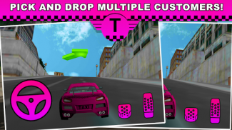 Pink Lady Crazy Taxi Driver 3D screenshot 2