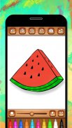 buah-buahan mewarnai buku & buku gambar - Permaina screenshot 4