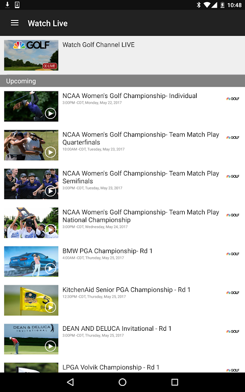 Watch golf sales channel live