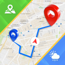GPS مجاني - خرائط ، ملاحة ، أدوات واستكشاف Icon