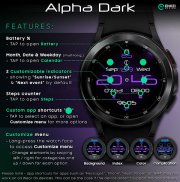 Alpha Dark digital watch face screenshot 5