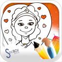 Make up Coloring Book Icon