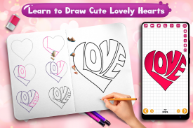 Learn to Draw Lovely Hearts screenshot 1