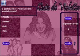 Trivia de Violetta estilo quiz screenshot 2
