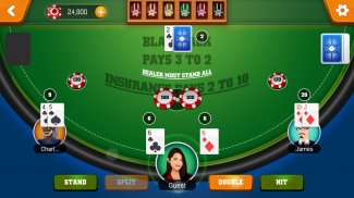 blackjack 21 : Vegas casino free card games screenshot 1