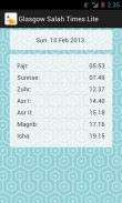 Glasgow Salah Times Lite screenshot 1