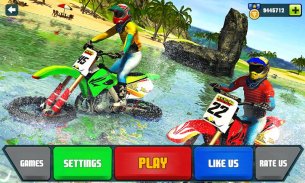 Beach Water Surfer Bike Racing screenshot 0