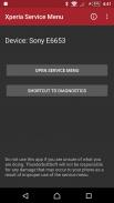 Xperia Service Menu screenshot 1