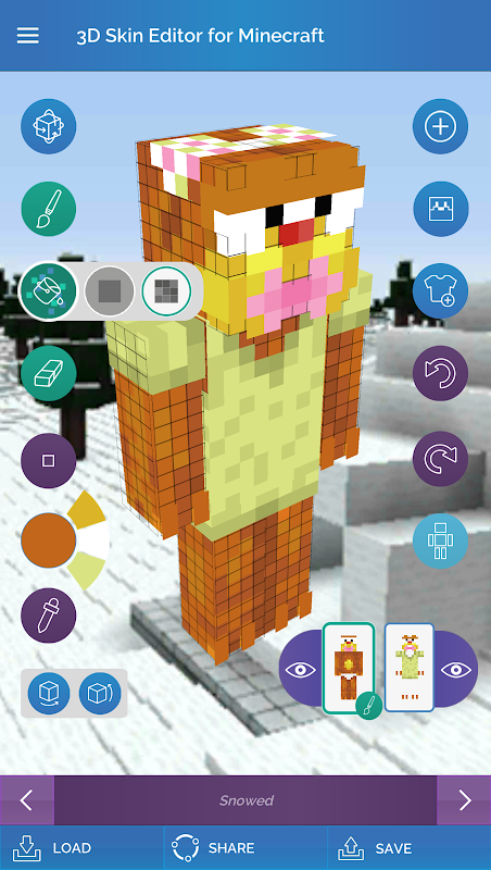 Skin Editor 3D For Minecraft Game, Android and iOS