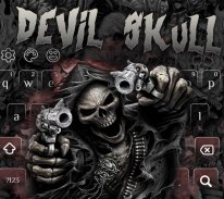 Devil Death Skull Gun Keyboard Theme screenshot 0