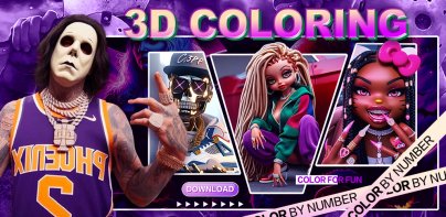 3D Art:Color by Number Game