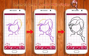 Learn to Draw Hair Styles screenshot 5