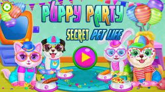 Puppy Party 🐶 Secret Pet Life Day Care Dog Games screenshot 0