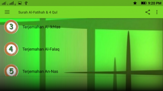 Surah Al-Fatihah & 4 Qul screenshot 0