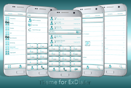 Dialer FrameWhite Aqua Theme screenshot 2