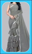 Women Fashion Ruffle Sarees screenshot 2