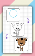 如何逐步画出可爱的动物，绘画课程 screenshot 8