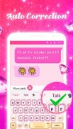 Pink Diamond Keyboard Theme - Emoji&Gif screenshot 4