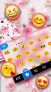 Dainty Pink 3d Rose Keyboard Theme screenshot 2