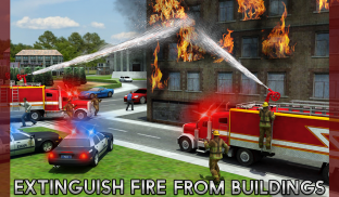 حريق الإنقاذ شاحنة المحاكاة 3D screenshot 11