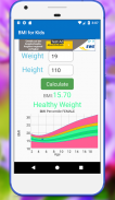 BMI for Kids calculator Percen screenshot 0