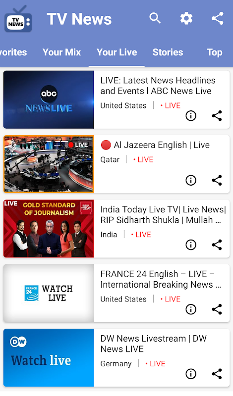 International tv channels app sale