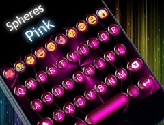 คีย์บอร์ด Emoji Spheres Pink screenshot 1